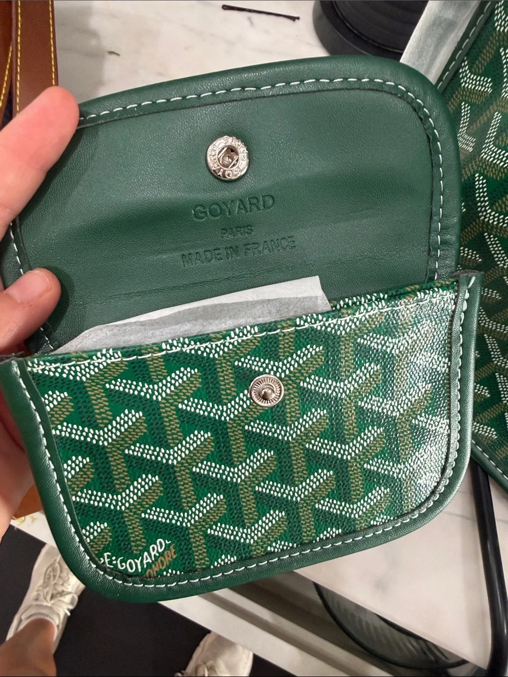 LUXURY INSPIRED Green Patterned Tote Bag- Mini - Picture 10 of 12